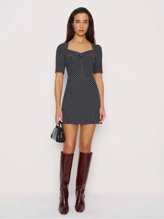 Reformation Dresses & Skirts - Reformation Gene Dress Polka Dot Mini Dress Size 4